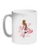 Women's Day Printed Coffee Mug White/Pink/Blue 325ml