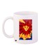 Simba Lion Printed Coffee Mug White/Yellow/Blue 11ounce