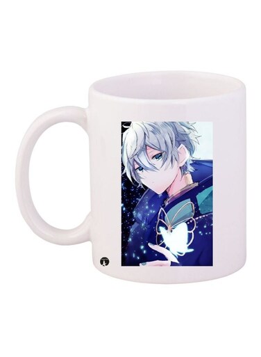 Anime Printed Coffee Mug White/Blue/Grey