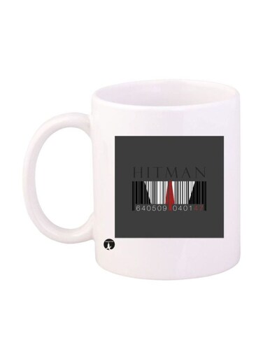 Hitman Video Game Printed Mug White Black 11 ounce