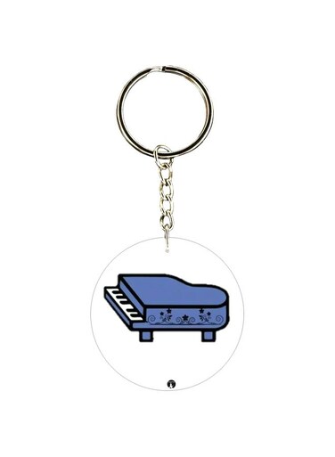 Piano Printed Double Sided Keychain