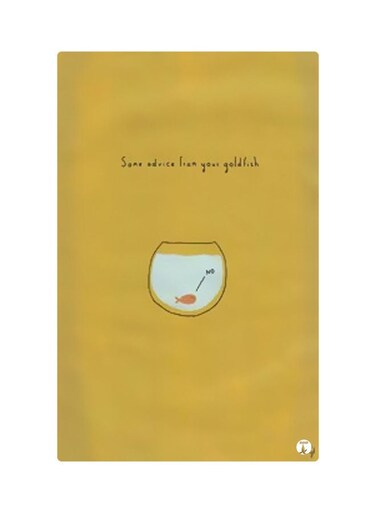 Printed Fridge Magnet Yellow/Blue 8.5x0.4x5.5cm