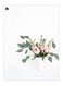 Printed Decorative Plate Grey/White/Pink 15 x 20cm