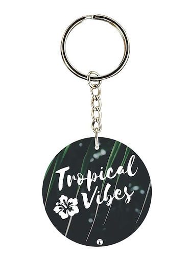 Tropical Vibes Printed Keychain
