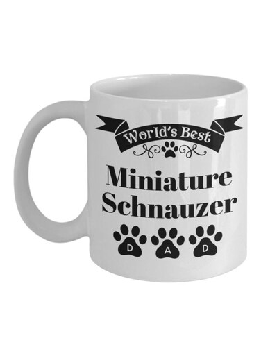 World's Best Miniature Schnauzer Dad Printed Coffee Mug White/Black