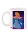 Cartoon Girl Printed Coffee Mug White/Blue/Purple 11ounce