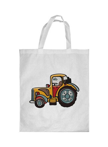 Car Agricultural Printed Shopping Bag White