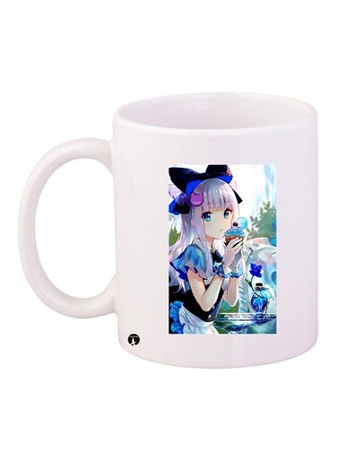 Anime Printed Coffee Mug White/Purple/Blue
