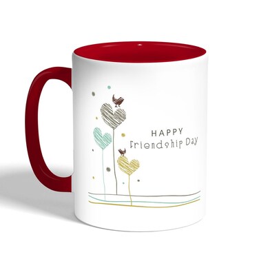 Happy Friendship Day Printed Coffee Mug, Red 11 Ounce