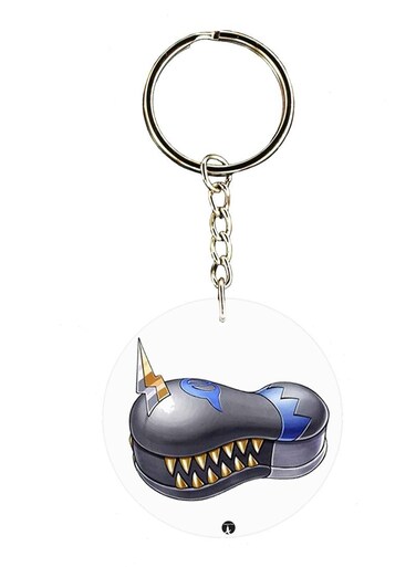 Double Side Anime Digimon Printed Keychain