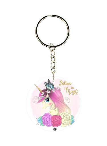 Unicorn Horse Printed Keychain