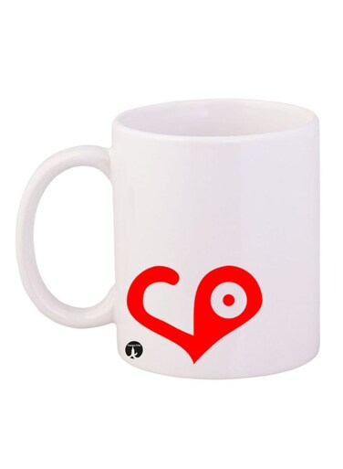 Digimon Printed Mug White/Red 12ounce