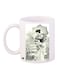 Girl Printed Ceramic Coffee Mug White/Grey/Black 11ounce