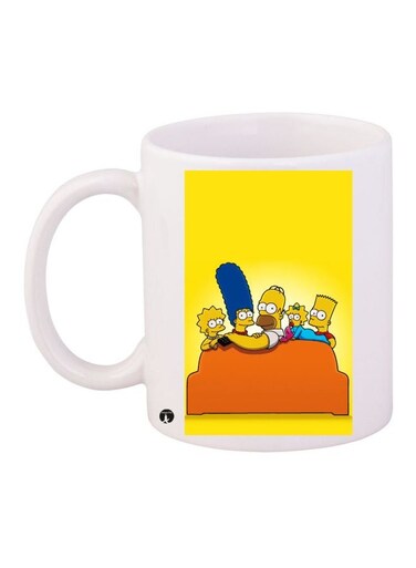 Printed Coffee Mug White/Yellow/Orange