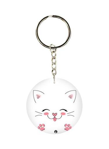 Cat Printed Keychain