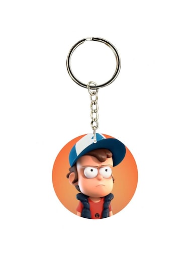 Cartoon Themed Single Sided Keychain