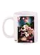 Flowers Printed Coffee Mug White/Blue/Pink 11ounce