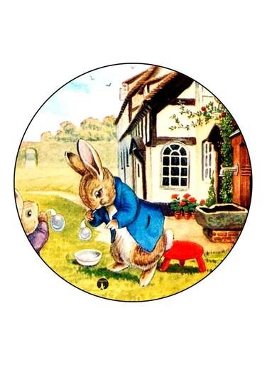 Cartoon Printed Fridge Magnet Green/Beige/Blue 5.5cm