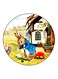Cartoon Printed Fridge Magnet Green/Beige/Blue 5.5cm