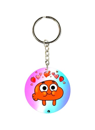Fish Printed Dual Sided Keychain