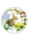 Rabbit Printed Fridge Magnet Round Multicolour