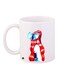 Girl Printed Coffee Mug White/Red/Blue 11ounce
