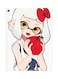 Animated Themed Metallic Plate White/Red/Beige 20x15cm