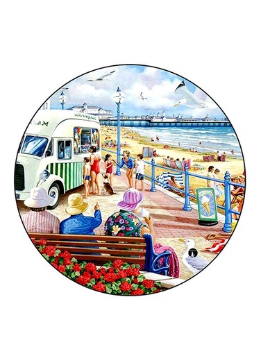 Vintage Art Printed Fridge Magnet Multicolour