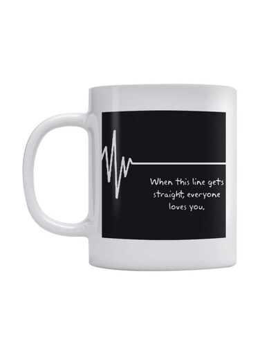 Quote Printed Mug Black/White