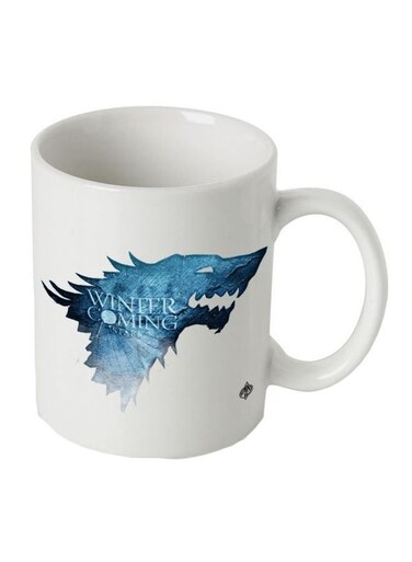 Game Of Thrones Printed Mug White/Blue