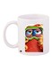 Cartoon Printed Coffee Mug White/Red/Green 11ounce