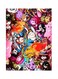 Cartoon Themed Metallic Plate Yellow/Pink/Blue 20x15cm
