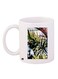 Leaf Printed Coffee Mug White/Green/Blue 11ounce