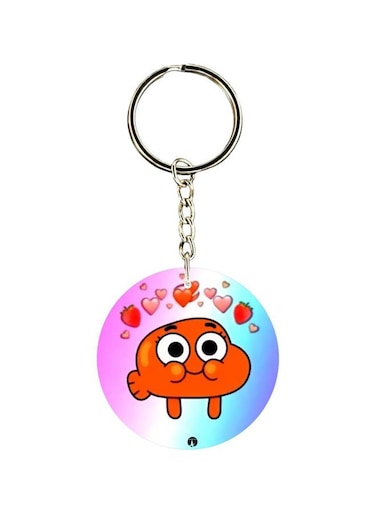 Cartoon Fish Printed Single Sided Keychain