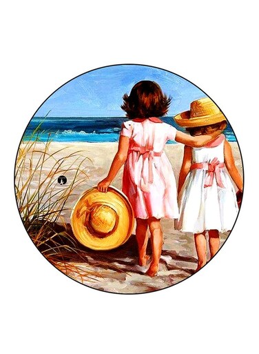 Vintage Art Printed Fridge Magnet Multicolour