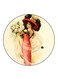 Vintage Art Printed Fridge Magnet Multicolour