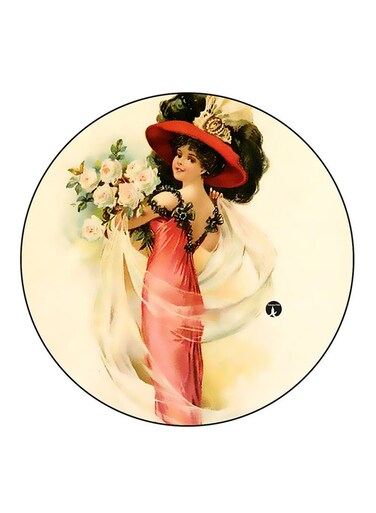 Vintage Art Printed Fridge Magnet Multicolour