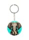 Elephant With Ball Printed Keychain