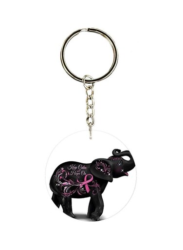 Elephant Printed Keychain