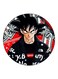 Goku Printed Fridge Magnet Red/Black/Cream 5.5cm