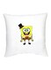 SpongeBob Character Printed Cushion White/Yellow/Brown 16x16inch