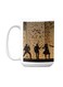 Premium Printed Ceramic Coffee Mug White/Brown 350ml