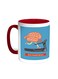 Brain Treadmill Workout Printed Coffee Mug Red/White 11ounce