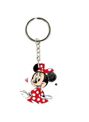 Double Sided Minnie Mouse Printed Keychain