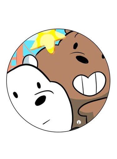 We Bare Bears Printed Fridge Magnet Multicolour