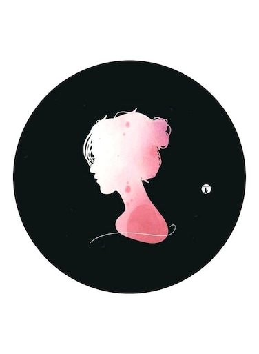Girl Printed Fridge Magnet Black/Pink/White 5.5cm