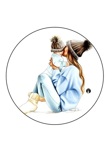 Woman Printed Fridge Magnet Multicolour