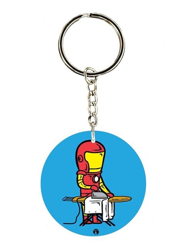 Iron Man Double Side Printed Keychain