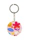 Floral Printed Double Sided Keychain