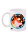 Video Game Crash Printed Mug White/Orange/Blue 12ounce